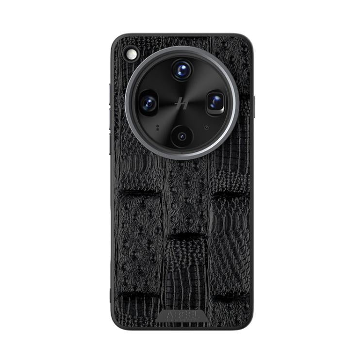 For OPPO Find X8 Ultra ABEEL Beast Pattern 6D Micro-Embossed MagSafe Genuine Leather Phone Case