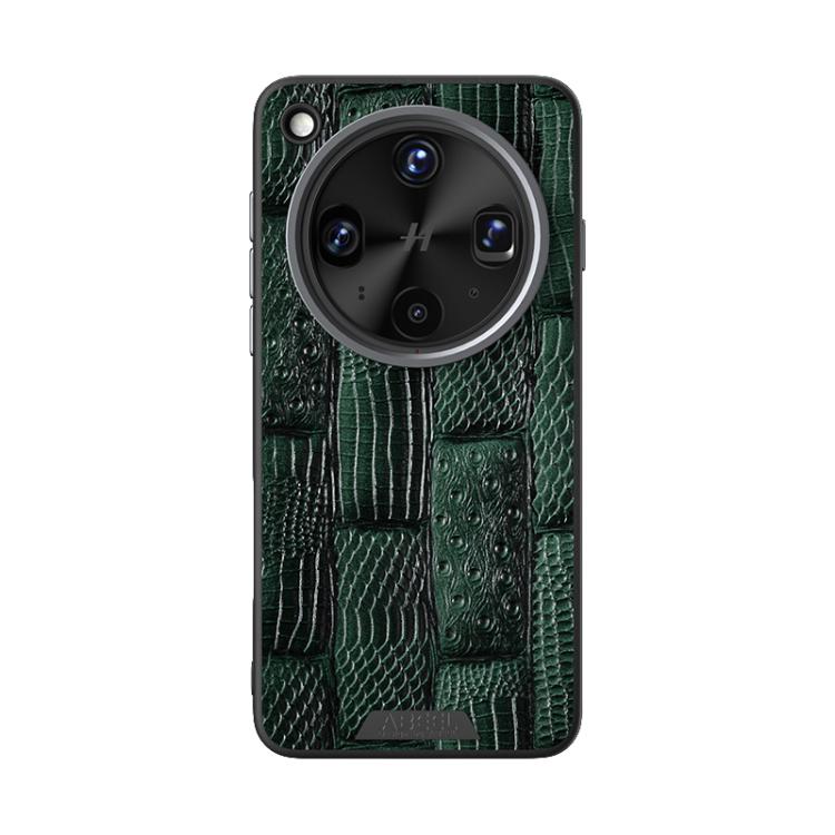 For OPPO Find X8 Ultra ABEEL Beast Pattern 6D Micro-Embossed MagSafe Genuine Leather Phone Case