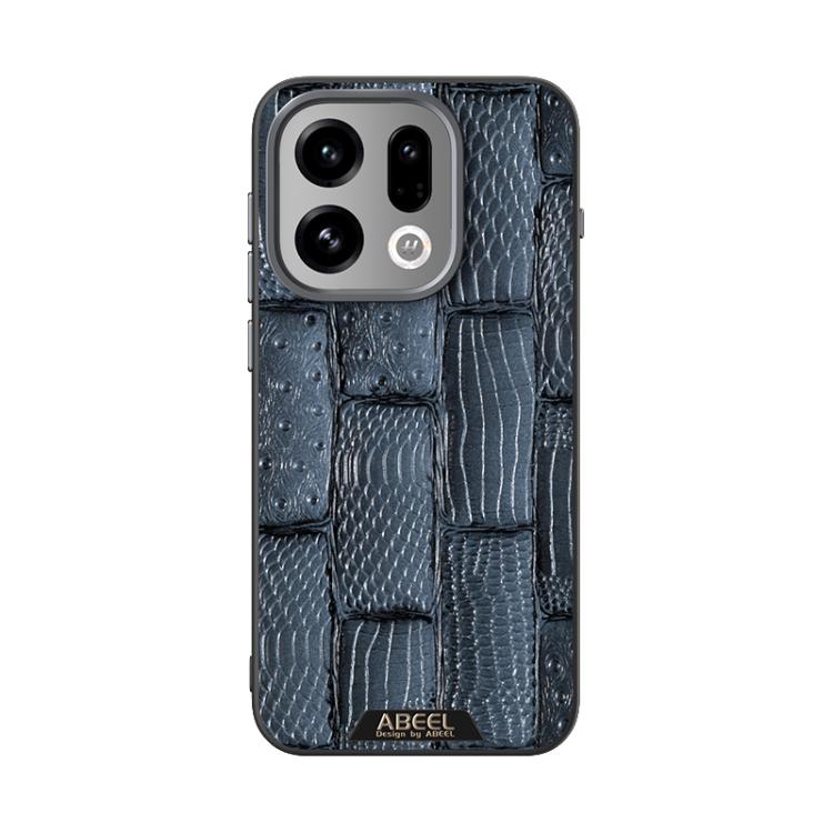 For OPPO Find X9 ABEEL Beast Pattern 6D Micro-Embossed MagSafe Genuine Leather Phone Case