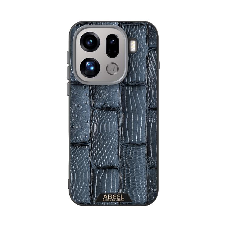 For OPPO Find X9 Pro ABEEL Beast Pattern 6D Micro-Embossed MagSafe Genuine Leather Phone Case