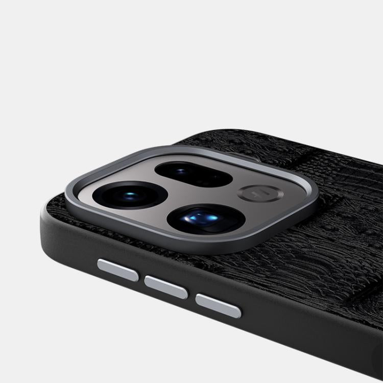 For OPPO Find X9 Pro ABEEL Beast Pattern 6D Micro-Embossed MagSafe Genuine Leather Phone Case