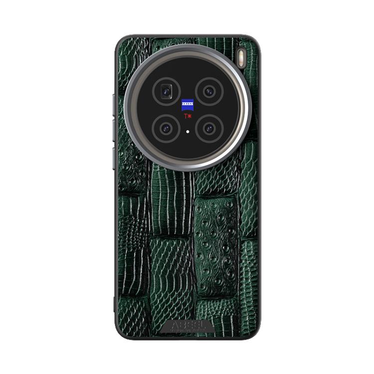 For vivo X200 Pro mini ABEEL Beast Pattern 6D Micro-Embossed MagSafe Genuine Leather Phone Case