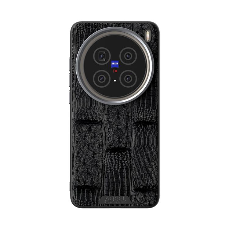 For vivo X200 Pro ABEEL Beast Pattern 6D Micro-Embossed MagSafe Genuine Leather Phone Case
