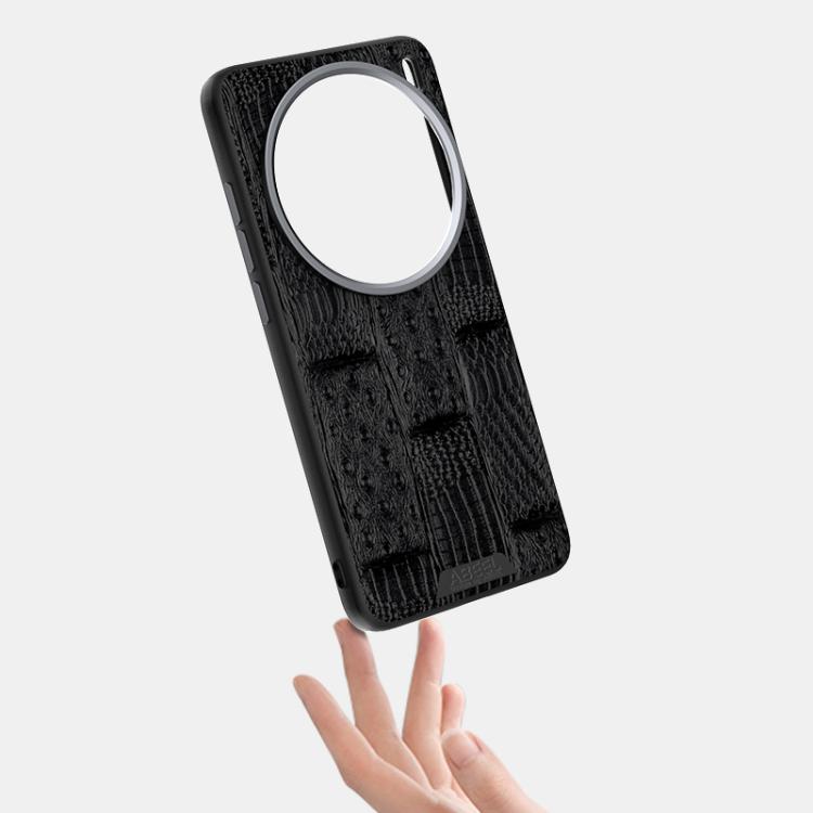For vivo X200 ABEEL Beast Pattern 6D Micro-Embossed MagSafe Genuine Leather Phone Case