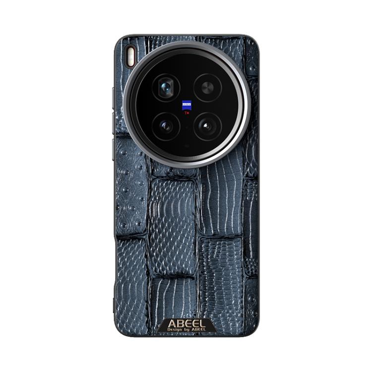 For vivo X200 Ultra ABEEL Beast Pattern 6D Micro-Embossed MagSafe Genuine Leather Phone Case