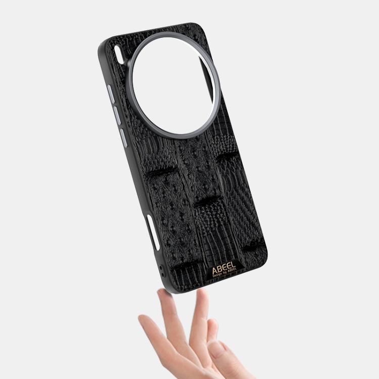 For vivo X200 Ultra ABEEL Beast Pattern 6D Micro-Embossed MagSafe Genuine Leather Phone Case