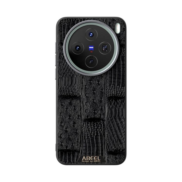 For vivo X200s ABEEL Beast Pattern 6D Micro-Embossed MagSafe Genuine Leather Phone Case