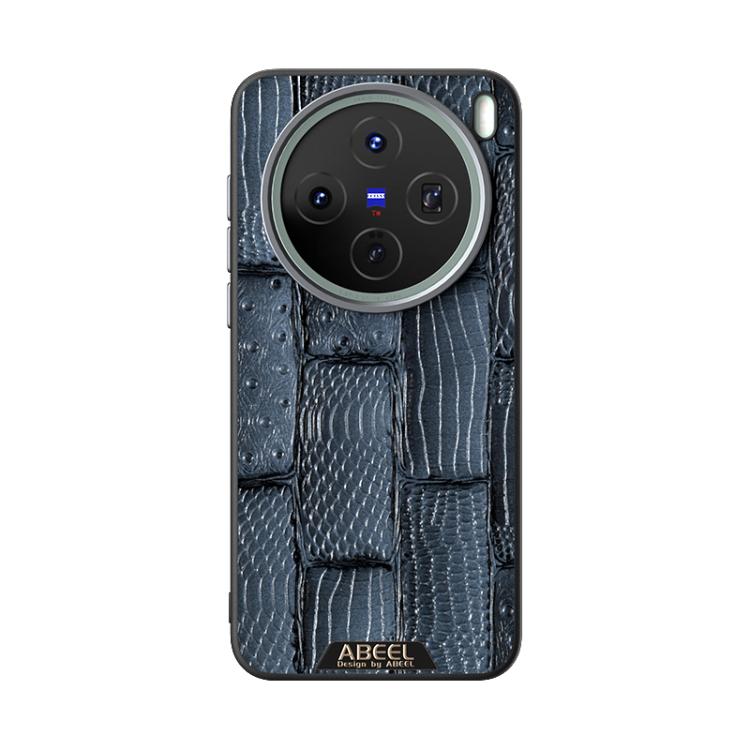 For vivo X200s ABEEL Beast Pattern 6D Micro-Embossed MagSafe Genuine Leather Phone Case
