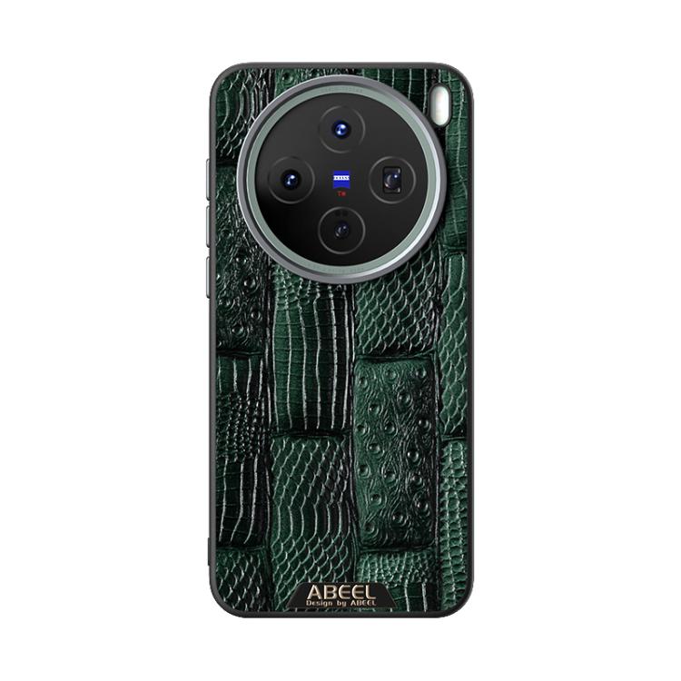 For vivo X200s ABEEL Beast Pattern 6D Micro-Embossed MagSafe Genuine Leather Phone Case