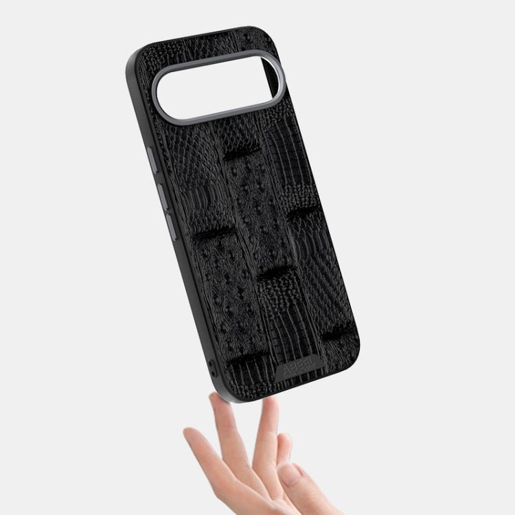 For Google Pixel 9 / 9 Pro ABEEL Beast Pattern 6D Micro-Embossed MagSafe Genuine Leather Phone Case