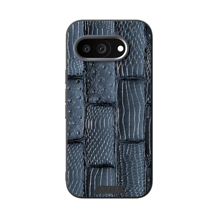 For Google Pixel 9a ABEEL Beast Pattern 6D Micro-Embossed MagSafe Genuine Leather Phone Case