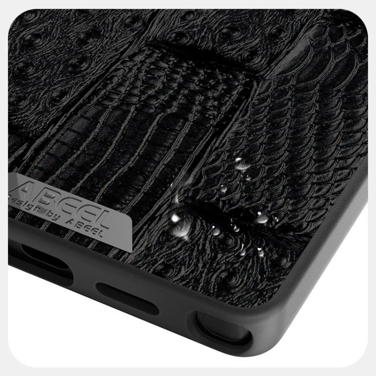 For Samsung Galaxy S24+ 5G ABEEL Beast Pattern 6D Micro-Embossed MagSafe Genuine Leather Phone Case
