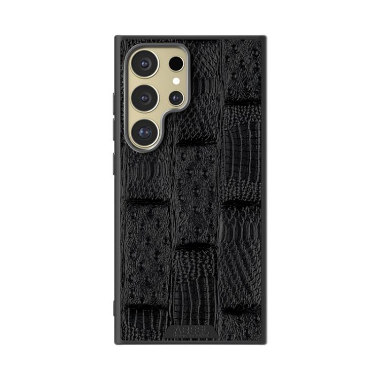 For Samsung Galaxy S24 Ultra 5G ABEEL Beast Pattern 6D Micro-Embossed MagSafe Genuine Leather Phone Case