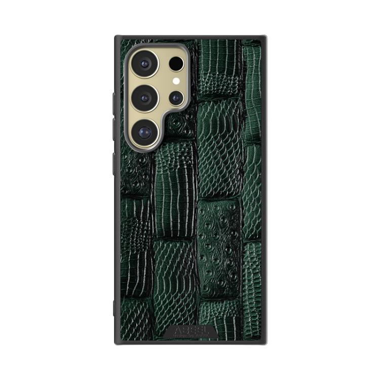 For Samsung Galaxy S24 Ultra 5G ABEEL Beast Pattern 6D Micro-Embossed MagSafe Genuine Leather Phone Case