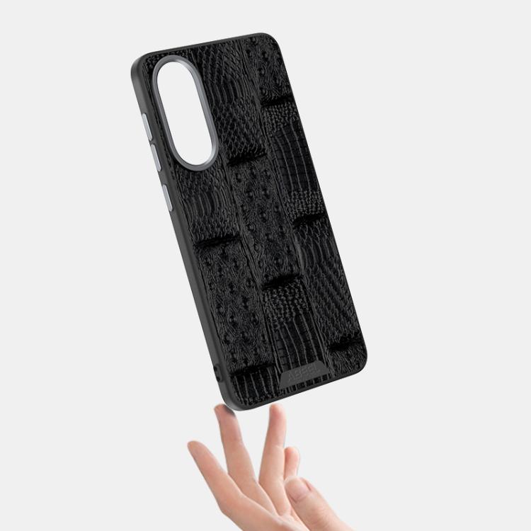 For Samsung Galaxy S25 Edge 5G ABEEL Beast Pattern 6D Micro-Embossed MagSafe Genuine Leather Phone Case