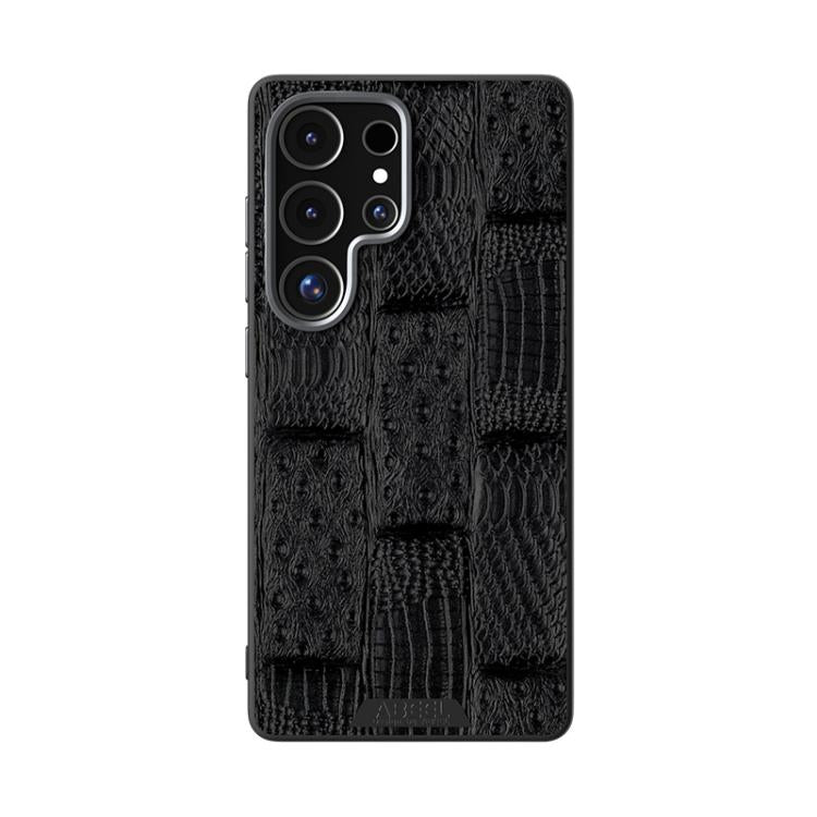 For Samsung Galaxy S25 Ultra 5G ABEEL Beast Pattern 6D Micro-Embossed MagSafe Genuine Leather Phone Case