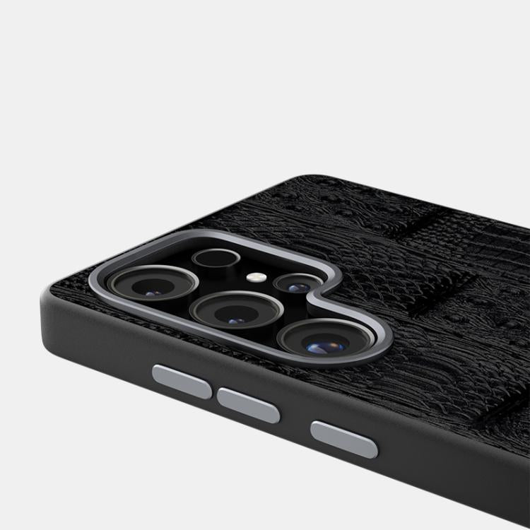 For Samsung Galaxy S25 Ultra 5G ABEEL Beast Pattern 6D Micro-Embossed MagSafe Genuine Leather Phone Case