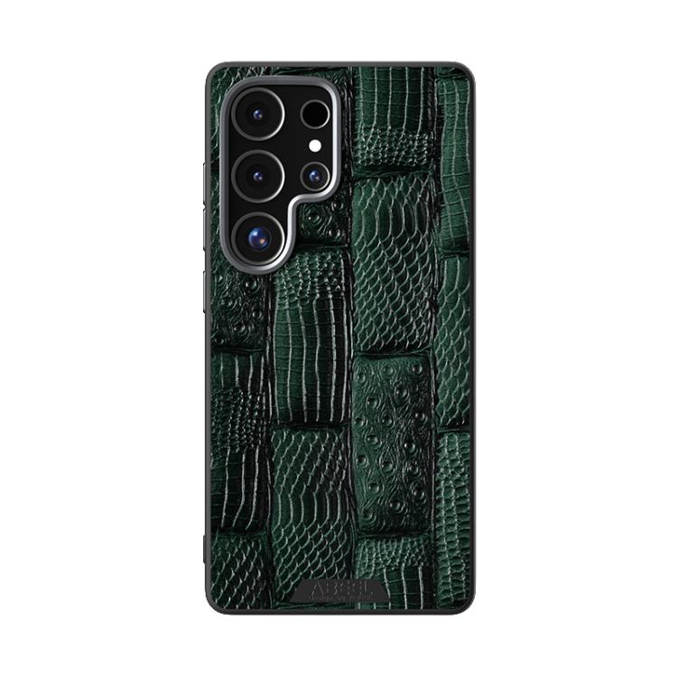 For Samsung Galaxy S25 Ultra 5G ABEEL Beast Pattern 6D Micro-Embossed MagSafe Genuine Leather Phone Case
