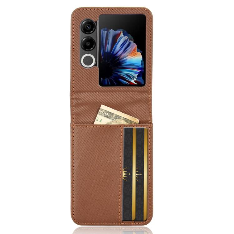 For ZTE nubia Flip2 Card Slot PU Leather PC Phone Case