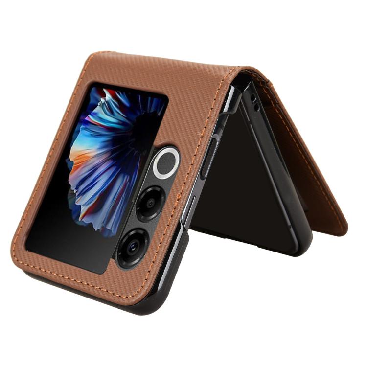 For ZTE nubia Flip2 Card Slot PU Leather PC Phone Case