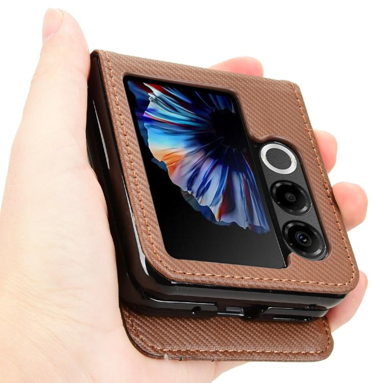 For ZTE nubia Flip2 Card Slot PU Leather PC Phone Case