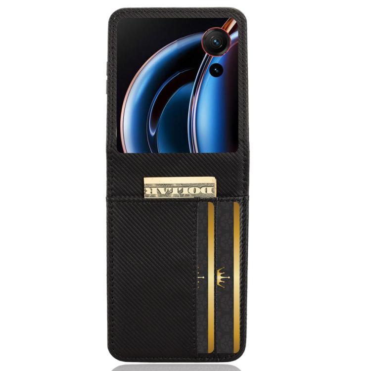 For ZTE nubia Flip3 Card Slot PU Leather PC Phone Case