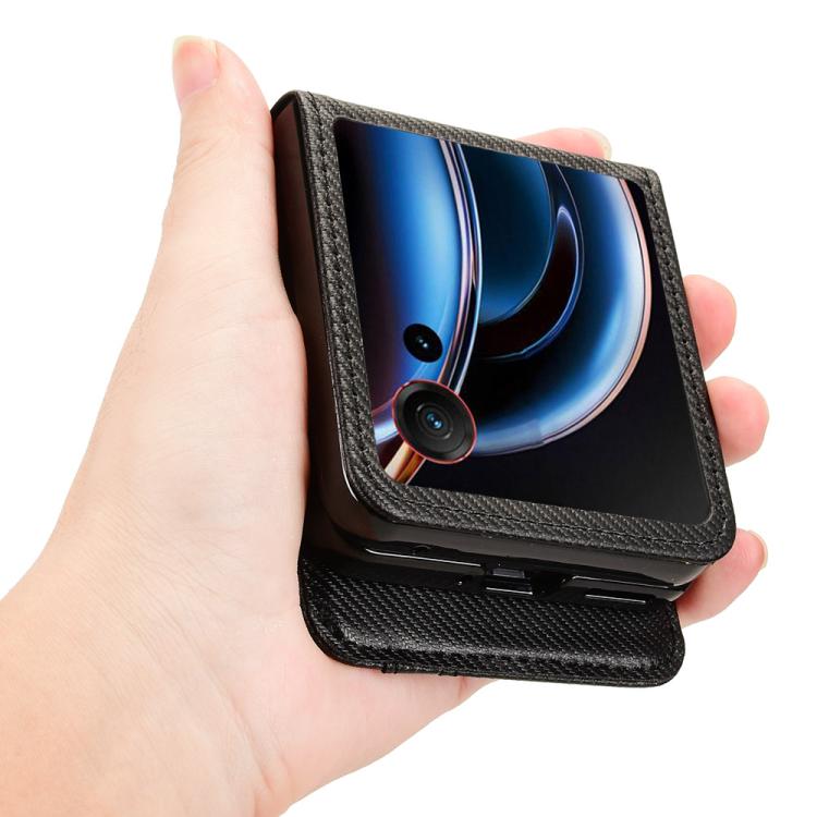 For ZTE nubia Flip3 Card Slot PU Leather PC Phone Case