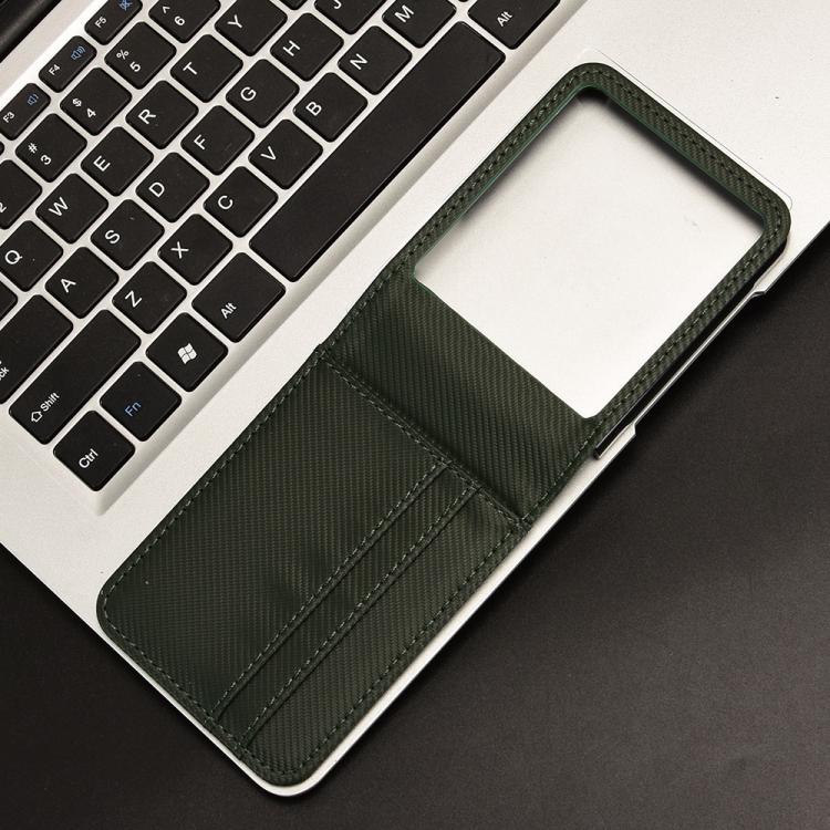 For ZTE nubia Flip3 Card Slot PU Leather PC Phone Case