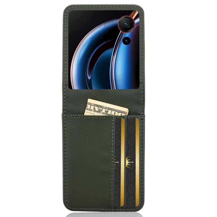 For ZTE nubia Flip3 Card Slot PU Leather PC Phone Case