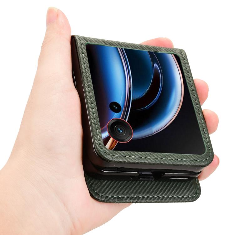 For ZTE nubia Flip3 Card Slot PU Leather PC Phone Case