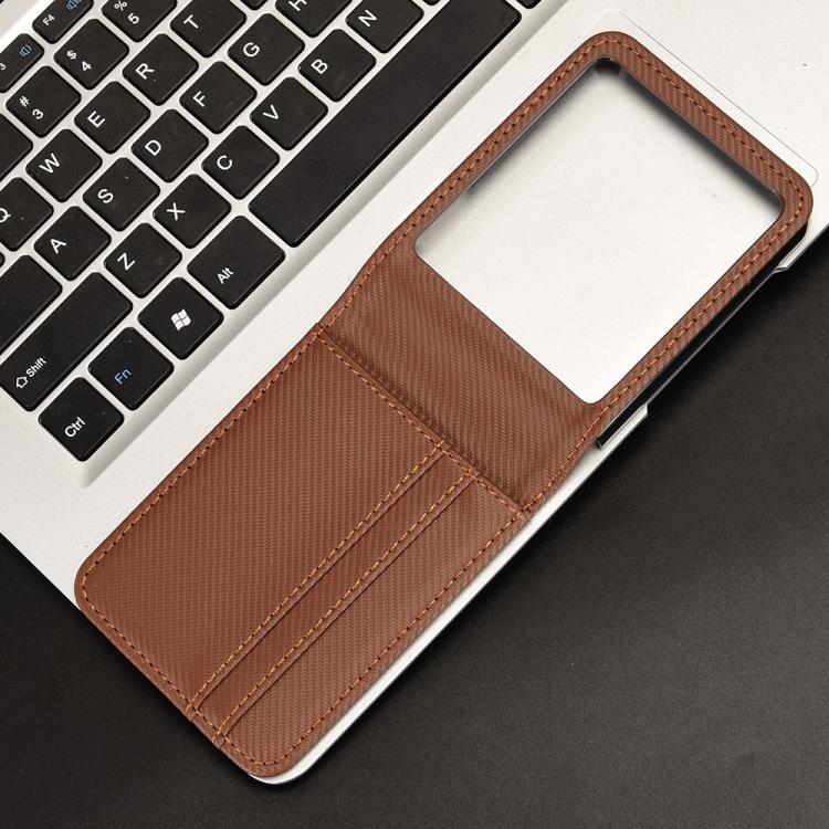 For ZTE nubia Flip3 Card Slot PU Leather PC Phone Case