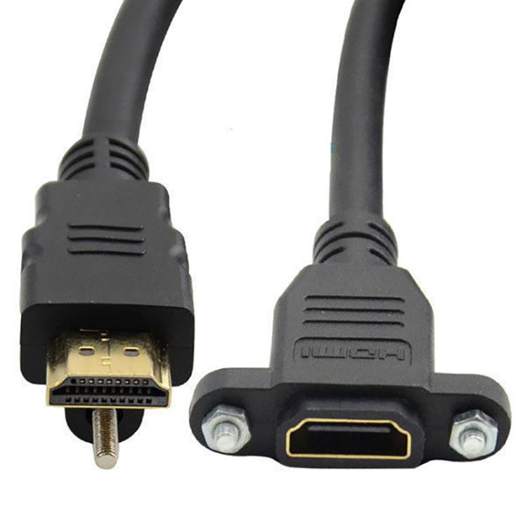 HDMI to HDMI Fixed Panel HD Extension Cable, Length: 1.5m - Black