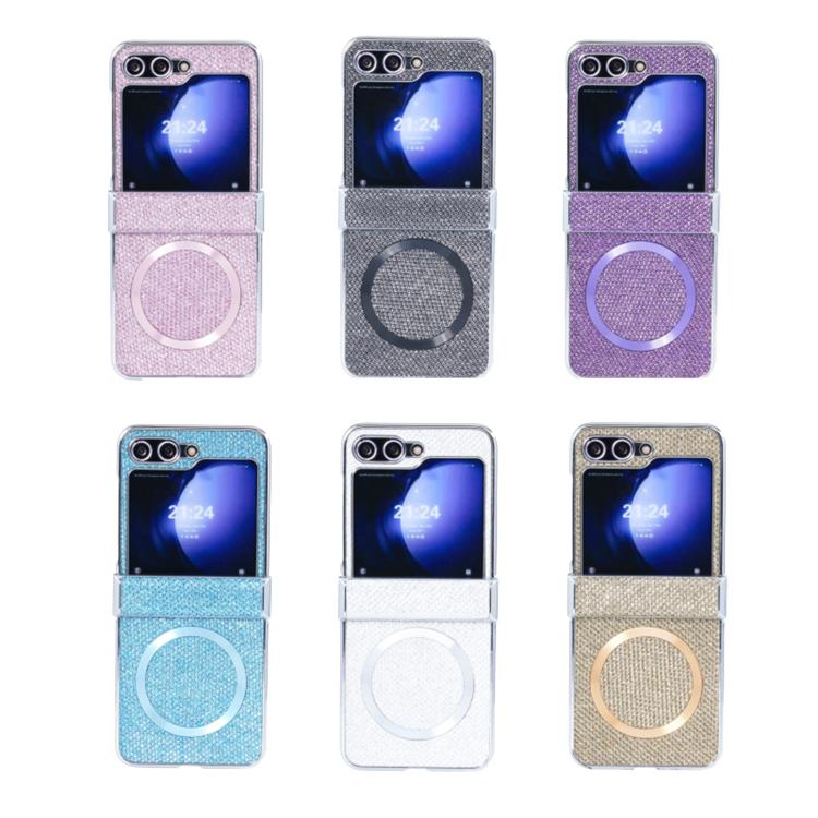 For Samsung Galaxy Z Flip5 Glitter Powder MagSafe Magnetic Fold Phone Case