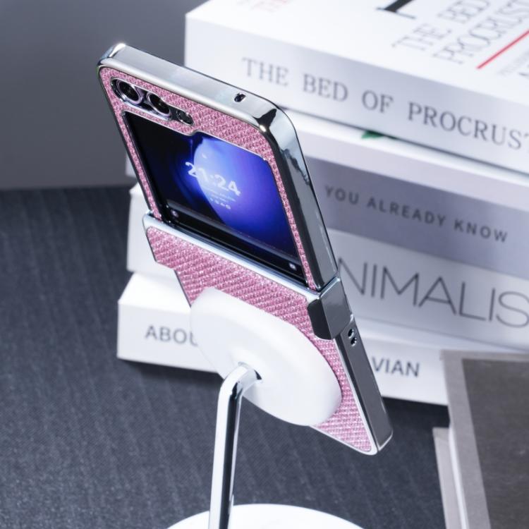 For Samsung Galaxy Z Flip6 / Flip7 FE Glitter Powder MagSafe Magnetic Fold Phone Case