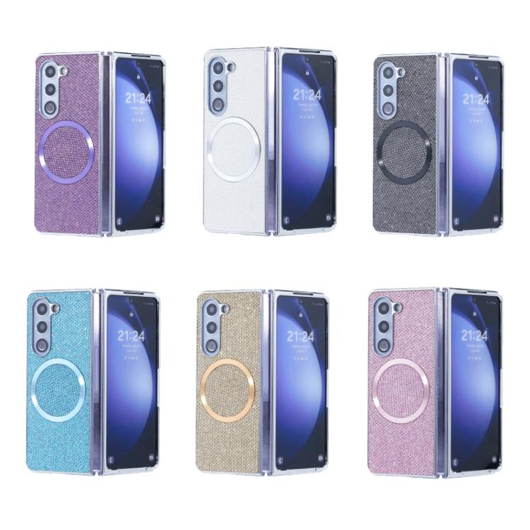 For Samsung Galaxy Z Fold5 Glitter Powder MagSafe Magnetic Fold Phone Case