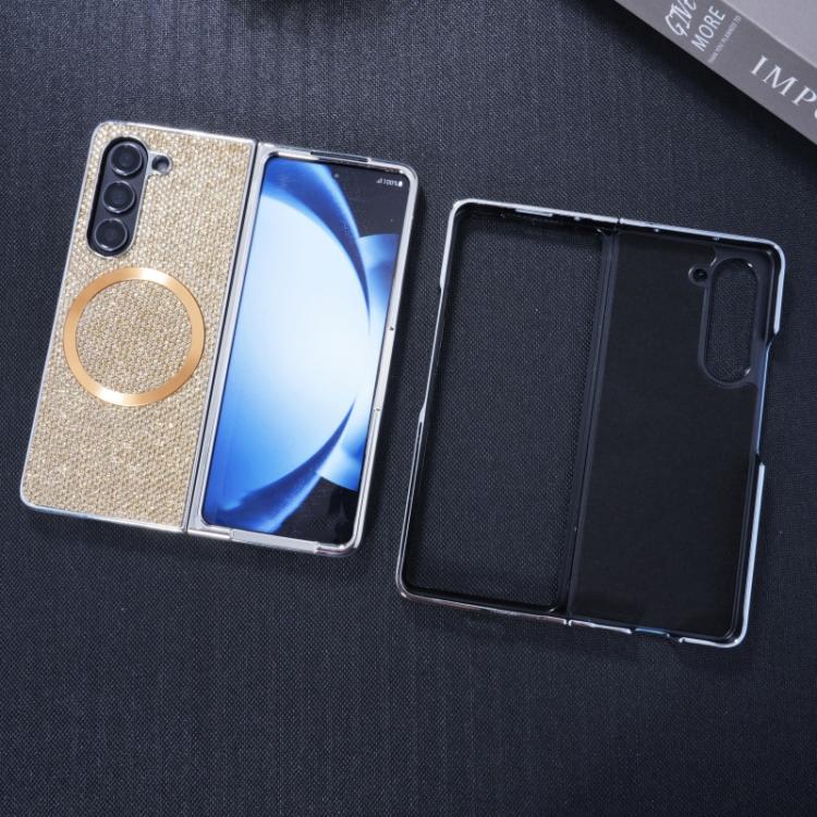For Samsung Galaxy Z Fold5 Glitter Powder MagSafe Magnetic Fold Phone Case