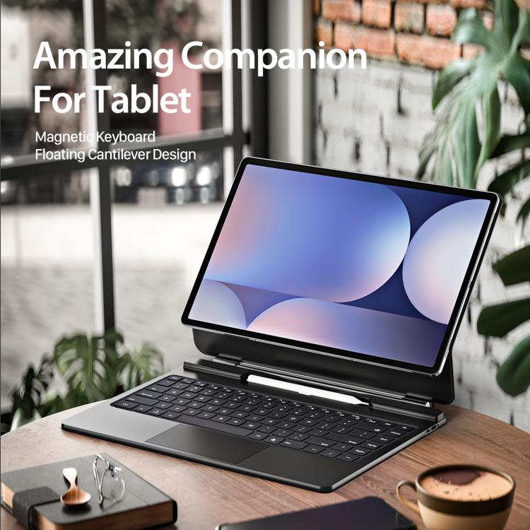 For Samsung Galaxy Tab S11 Ultra DUX DUCIS MK Series Magnetic Wireless Bluetooth Keyboard Tablet Case - Black