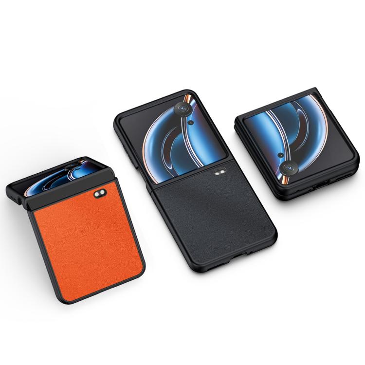 For ZTE nubia Flip3 Ultra-thin Plain Skin Leather Phone Case