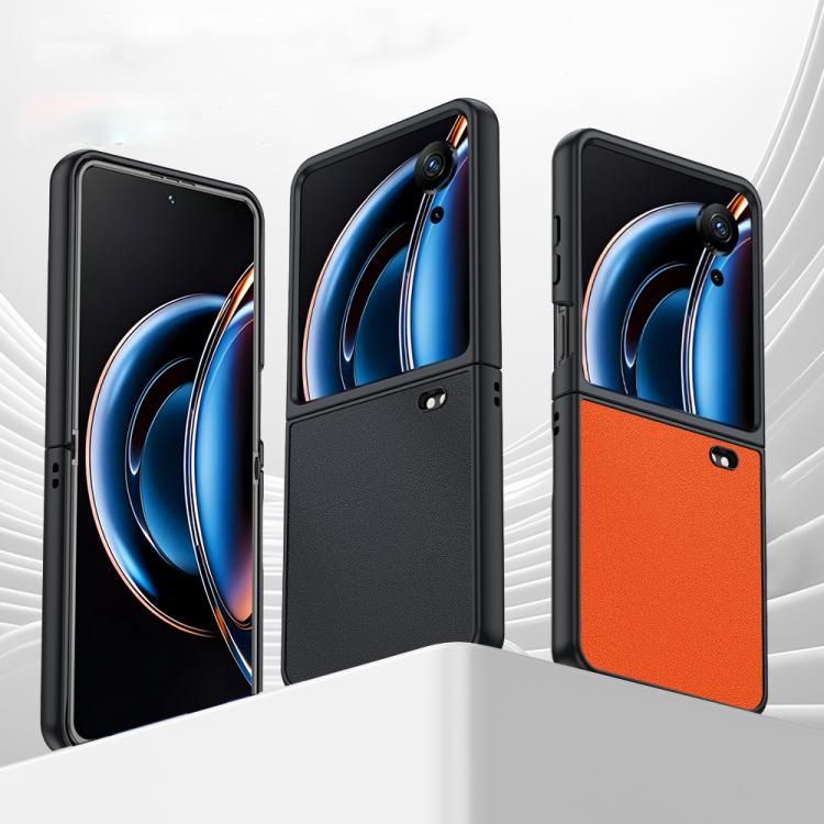 For ZTE nubia Flip3 Ultra-thin Plain Skin Leather Phone Case