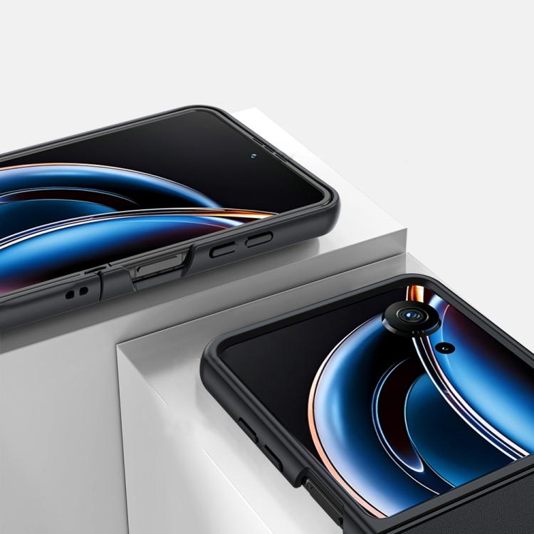 For ZTE nubia Flip3 Ultra-thin Plain Skin Leather Phone Case