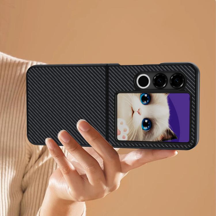 For ZTE nubia Flip2 Carbon Fiber Texture Printing Phone Case