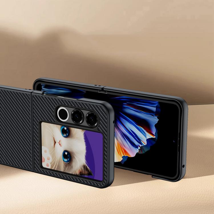 For ZTE nubia Flip2 Carbon Fiber Texture Printing Phone Case