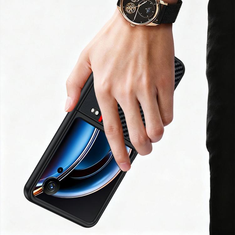For ZTE nubia Flip3 Carbon Fiber Texture Printing Phone Case