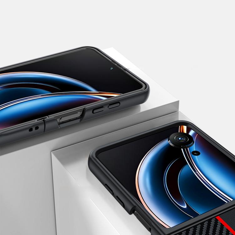 For ZTE nubia Flip3 Carbon Fiber Texture Printing Phone Case