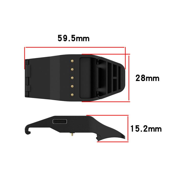 For Garmin T5 / T15 / TT10 Dog Collar Portable Dual Port Dog Tracker Charger - Black