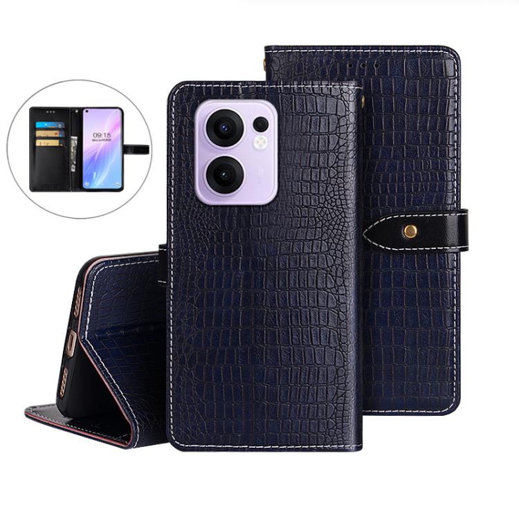 For OPPO Reno13 F 5G idewei Crocodile Texture Leather Phone Case