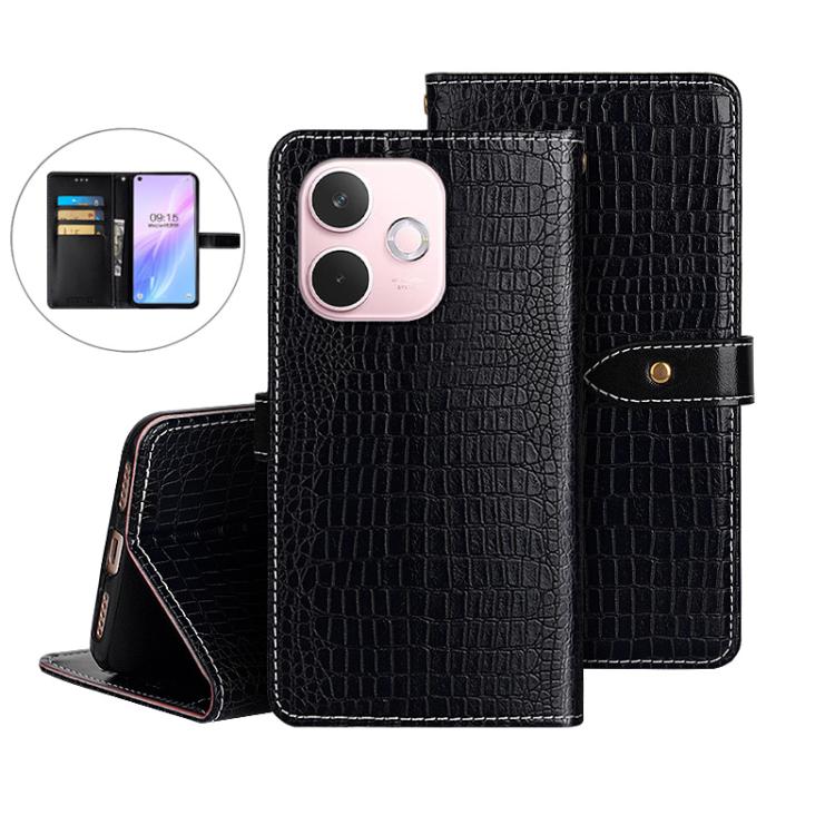 For OPPO A5 Pro 5G Global idewei Crocodile Texture Leather Phone Case