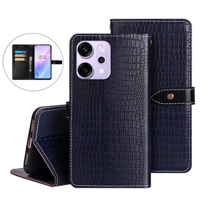 For OPPO Reno14 Pro 5G idewei Crocodile Texture Leather Phone Case