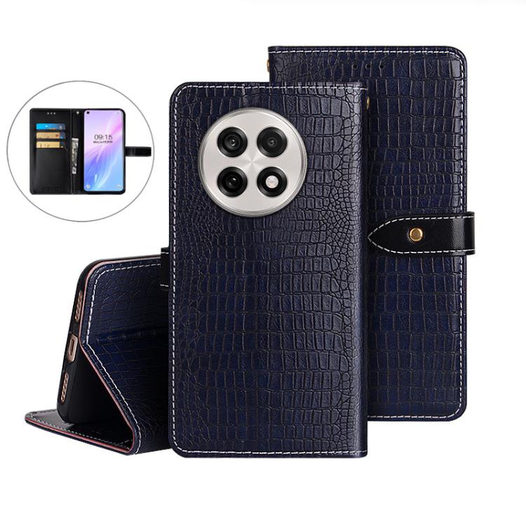 For OnePlus 13R idewei Crocodile Texture Leather Phone Case