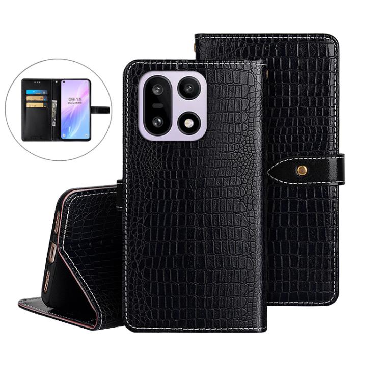 For OnePlus 15 idewei Crocodile Texture Leather Phone Case